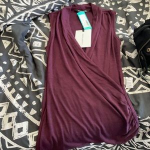 41 Hawthorn Benni Wrap Front Ruched Knit Top